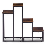 Stojeći stalak za biljke, cvijeće i dekoracije, 4 police, loft stil, ModernHome