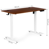 Stojeći električni stol 120x60 cm, podesiva visina 72–117 cm, ModernHome