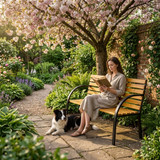 Drvena vrtna klupa s naslonom 122×57 cm, parkovni stil, MultiGarden