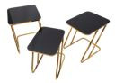 STOLIĆ SET 3 KOM METALNI CM 44X50,5X55 ,5-39X49X51-34X47X45
