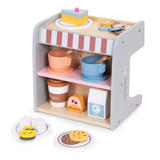 Drvena Kuhinja za Djecu 2-u-1 Barista Set sa 26 Dodaka ECOTOYS