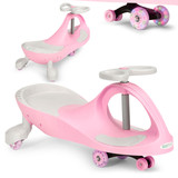 Wiggle car auto za vožnju sa LED svjetlima ružičasta ECOTOYS