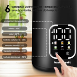 Bežična električna kuhala 1.7L pametna sa regulacijom temperature, rotirajućom bazom, crna