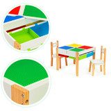Drveni set dječjeg namještaja: stol + 2 stolice ECOTOYS