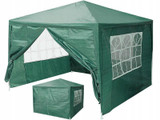 Vrtni komercialni šator-paviljon 3x3 m, 4 zida, zeleni, MultiGarden