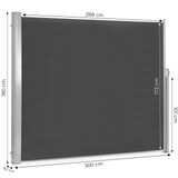 Sklopiva markiza 300x180 cm sa bočnom roletnom, vrtni ekran za terasu, antracit, MultiGarden