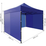 Automatski vrtni paviljon pop-up šator 3x3 m, plavi, MultiGarden