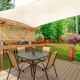 Kvadratna zaštitna tenda za sunce 5x5 m, vodootporna, bež, MultiGarden