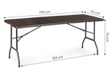 Sklopivi banketni catering stol 180 cm smeđi MultiGarden