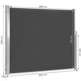 Sklopiva markiza 300x200 cm sa bočnom roletnom, zaštita za terasu, antracit, MultiGarden