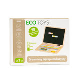 Drveni magnetski edukativni laptop sa pločom, telefonom i slovima ECOTOYS