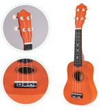 Drvena ukulela gitara za djecu, 4 najlonske žice ECOTOYS