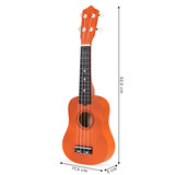 Drvena ukulela gitara za djecu, 4 najlonske žice ECOTOYS