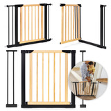 Sigurnosna ograda za stepeništa i vrata, 74-100 cm, metal i drvo, dodatni paneli, ECOTOYS