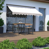 Markiza za balkon sa regulacijom visine, vodootporna sa ručnom kurbom, bež, MultiGarden