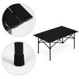 Sklopivi kamping stol 95x55 cm sa torcom za nošenje, crni, MultiGarden