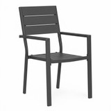Set od 2 vrtne stolice za terasu i balkon HDPE čelik sive boje MultiGarden
