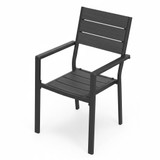 Set od 2 vrtne stolice za terasu i balkon HDPE čelik sive boje MultiGarden