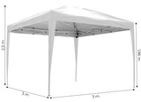 Vrtni paviljon šator 3x3 m, pop-up sjenica za vrt ili terasu, bijela, MultiGarden