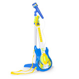 Električna gitara i mikrofon sa stativom za djecu – MP3 kompatibilna, plava