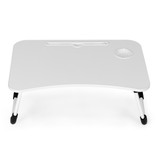 Sklopivi stalak za laptop posteljni stol 60x40 cm, bijeli, ModernHome