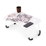 Sklopivi stalak za laptop posteljni stol 60x40 cm, bijeli, ModernHome