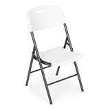 Set od 4 sklopive stolice za catering, metal, HDPE, bijele, MultiGarden