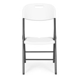 Set od 4 sklopive stolice za catering, metal, HDPE, bijele, MultiGarden