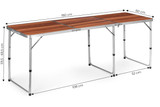 Sklopivi kampirski stol MultiGarden, smeđi 180x60 cm
