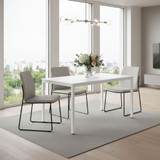 Kuhinjski stol i radni stol 4-5 osoba 120x60 cm bijeli ModernHome