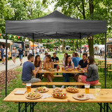 Automatski pop-up vrtni paviljon šator, 3x3 m, sivi, MultiGarden