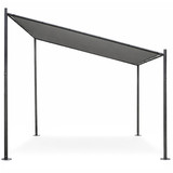 Vrtna pergola MultiGarden 3x3 m, čelik, gazebo sjenica, siva