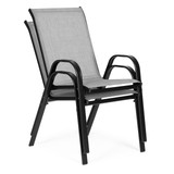 Set od 4 vrtne stolice za terasu ili balkon, svijetlo siva, MultiGarden