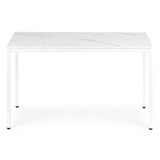 Kuhinjski stol / Radni stol 120x60 cm za 4-5 osoba Bijeli mramor ModernHome