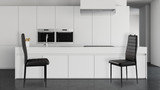 Stolice od eko-kože za dnevnu sobu i trpezariju, set od 4, crne, ModernHome
