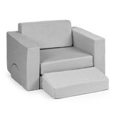 DIY modularni fotelj za djecu, 8 mekih jastuka, sklapiv - sivi ECOTOYS