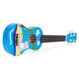 Drveni ukulele za djecu sa 4 najlonske žice i perekom ECOTOYS