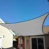 Kvadratni zaštitni jedro za sunce, vodootporno platno, 3x3 m, sivo, MultiGarden