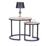 Set od 2 okrugla stolića loft dizajn ModernHome