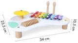 Drveni stol sa muzičkim instrumentima i činelama +18m ECOTOYS