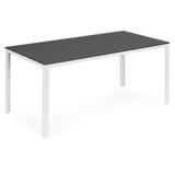 Vrtni stol za 6 osoba 156x78 cm polywood namještaj za terasu sivo-bijeli MultiGarden