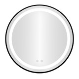 LED Ogledalo za Kupaonicu Okruglo Zidno 60 cm 3 Boje Touch Prekidač Regulacija Sjaja ModernHome