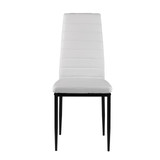 Eco-kožne stolice za dnevnu sobu i blagovaonicu, set od 4, bijele, ModernHome