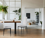 Eco-kožne stolice za dnevnu sobu i blagovaonicu, set od 4, bijele, ModernHome