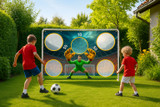 Fudbalski trening gol + mata za vježbanje 180x122 cm, MOVEPRO