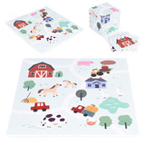 Velika EVA pjenasta podloga za djecu Farma 90.5x90.5 cm 21 komada ECOTOYS