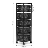 Kuhinjski Organizer sa Okretnim Policama, 5 Nivoa, Metal ModernHome
