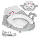 Dječji WC šoljaC sa ručkama, mekani jastuk, sivi, ECOTOYS
