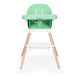 Stolica za hranjenje djece 2-u-1, zelena, ECOTOYS