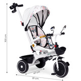 Tricikl kolica za djecu sa okretnim sjedištem, ručkom za guranje i baldahinom, ECOTOYS